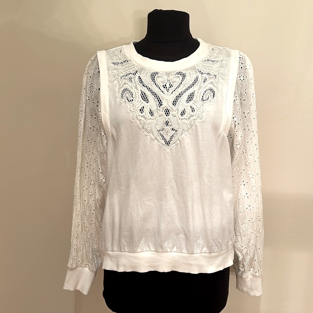 Anthropology Pilcro Crochet Sweater